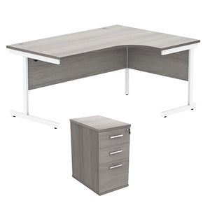 ASTIN RADIAL RH DESK +PED 1612 AGOAK