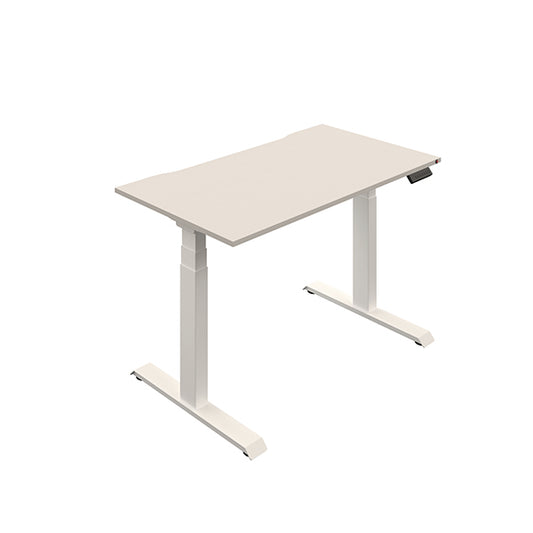 Okoform Dual Motor Sit/Stand Heated Desk 1400x800x645-1305mm White/White KF822432
