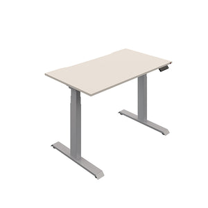 Okoform Dual Motor Sit/Stand Heated Desk 1600x800x645-1305mm White/Silver KF822442