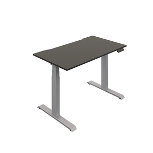 Okoform Dual Motor Sit/Stand Heated Desk 1600x800x645-1305mm Black/Silver KF822502
