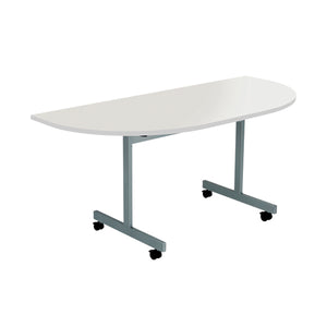 Jemini D-End Tilt Table 1600x800x720mm White/Silver KF822523