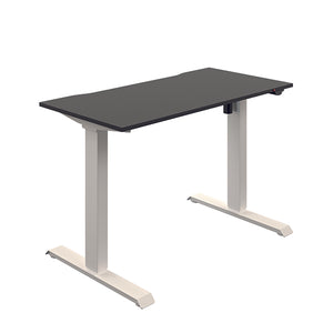 Okoform Single Motor Sit/Stand Heated Desk 1200x600x734-1234mm Black/White KF822542