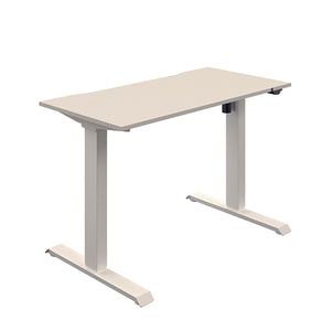 Okoform Single Motor Sit/Stand Heated Desk 1200x600x734-1234mm White/White KF822562