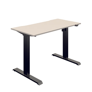 Okoform Single Motor Sit/Stand Heated Desk 1200x600x734-1234mm White/Black KF822593