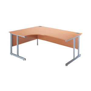 Serrion Radial Left Hand Cantilever Desk 1500mm Bavarian Beech KF838523