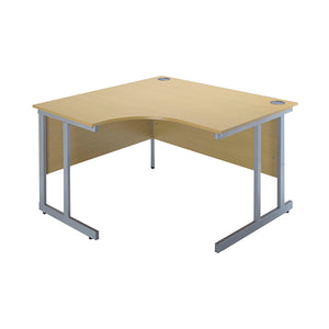 Serrion Radial Left Hand Cantilever Desk 1500mm Ferrera Oak KF838524