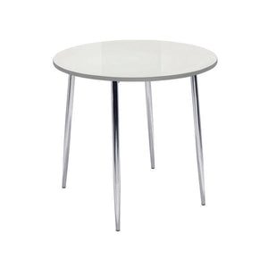 Jemini Bistro Table Round 800x800x740mm White/Chrome KF838543