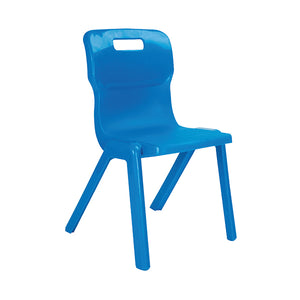 Titan One Piece Classroom Chair 432x408x690mm Blue (Pack of 10) KF838714