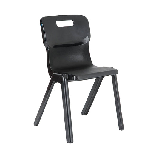 Titan One Piece Classroom Chair 435x384x600mm Charcoal (Pack of 30) KF838736