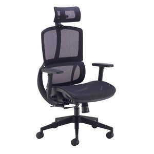 Arista Lena High Back Executive Chair 700x700x1120-1250mm Mesh Back Black KF90764