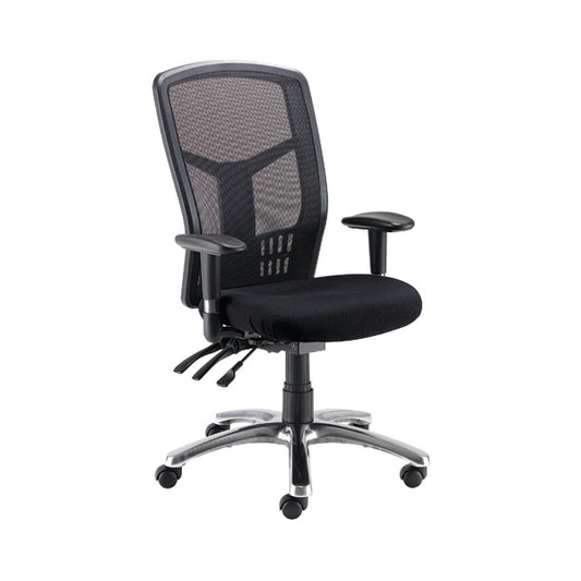 Arista Logan High Back Operator Chair 650x800x380mm Mesh Back KF97089