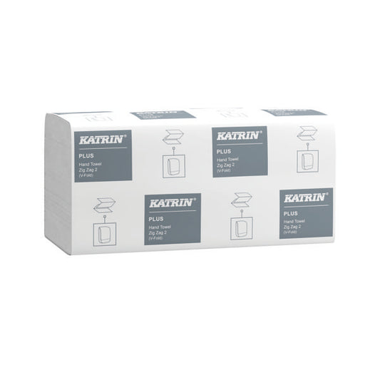 Katrin Plus V-Fold Paper Towels 2-Ply White (Pack of 4000) 85040