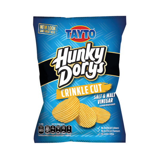 Hunky Dorys Salt and Vinegar Crinkle Cut Crisps 45g (Pack of 50) 799764