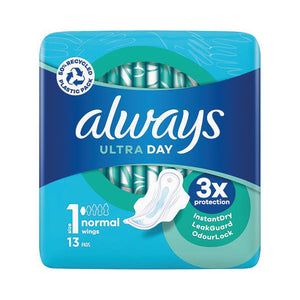 ALWAYS ULTRA PADS NRM/WINGS X13 PK12