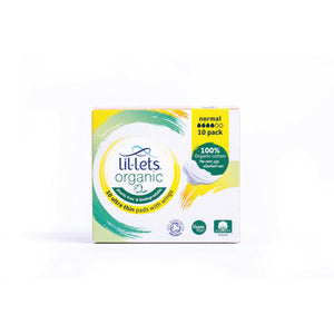 LIL-LETS ORG SANI PADS NORM X10 PK24