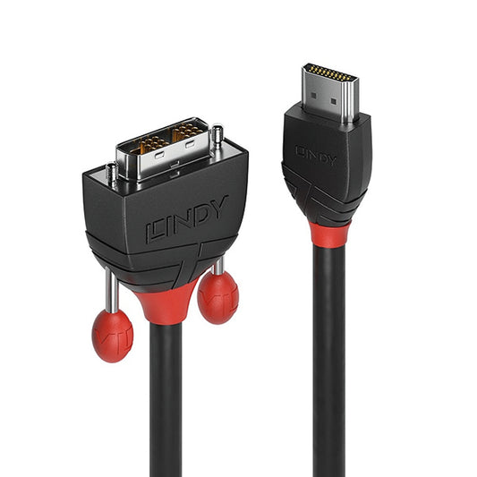 Lindy Black Line HDMI to DVI-D Cable 1m Black 36271