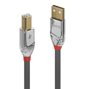 Lindy Cromo Line USB 2.0 Type A to B Cable 5m Grey 36644