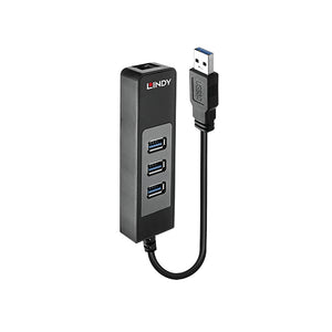 Lindy USB 3.0 Hub and Gigabit Ethernet Converter 43176
