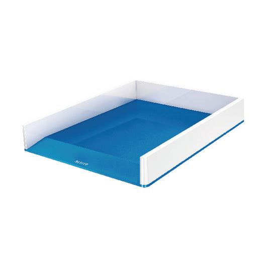 Leitz WOW Letter Tray Dual Colour White/Blue 53611036