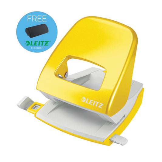 Leitz NeXXt WOW Metal Office Hole Punch 30 sheets Yellow 50081016