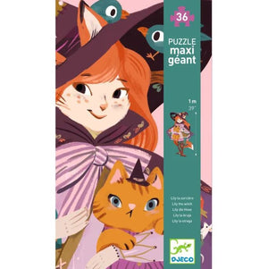 Djeco Giant Jigsaw Puzzle - Lily the Witch (36 Pieces)