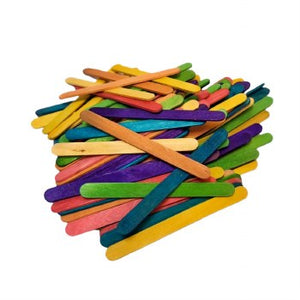 Lollipop Sticks Coloured (Pack of 100)