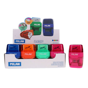Milan Compact Twin Hole Sharpener & Eraser (Assortment)
