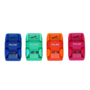 Milan Compact Twin Hole Sharpener & Eraser (Assortment)

