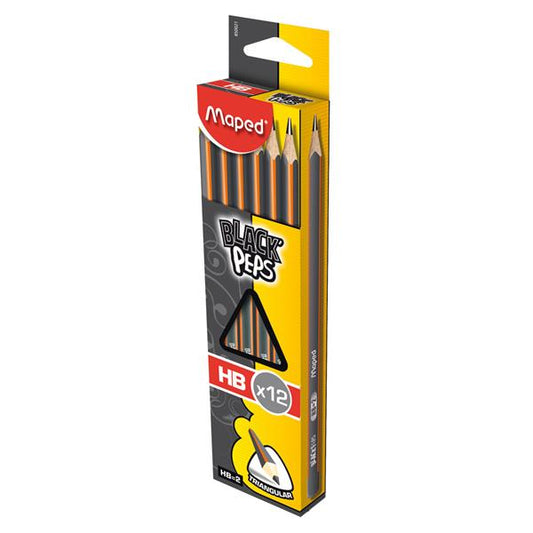 Maped
Black'peps Pkt.12 HB Triangular Graphite Pencil
