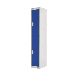 Two Compartment Locker 300x300x1800mm Blue Door MC00007