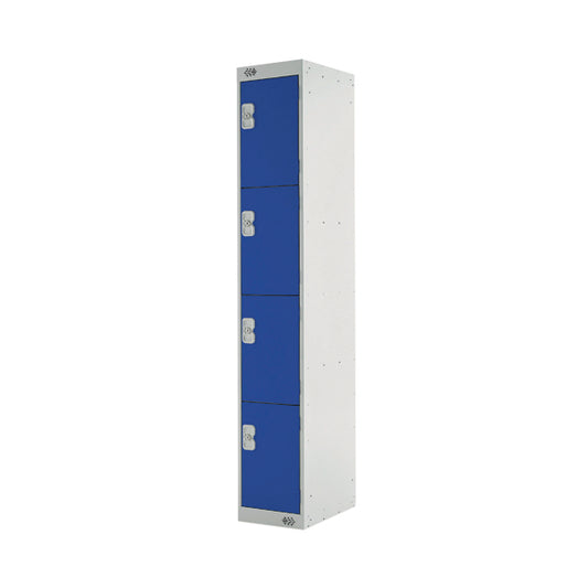 Four Compartment Locker 300x300x1800mm Blue Door MC00019
