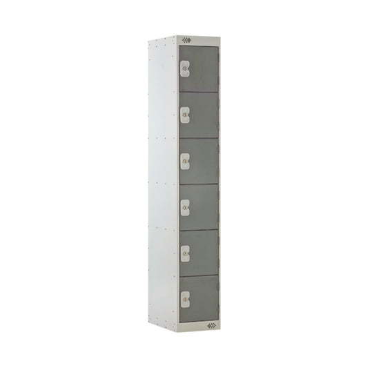 Six Compartment Locker 300x300x1800mm Dark Grey Door MC00033