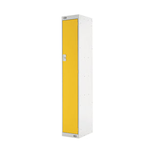 Single Compartment Locker 300x450x1800mm Yellow Door MC00042