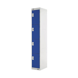 Four Compartment Locker 300x450x1800mm Blue Door MC00055