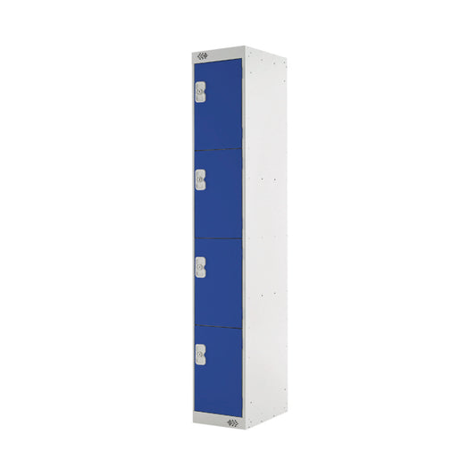 Four Compartment Locker 300x450x1800mm Blue Door MC00055