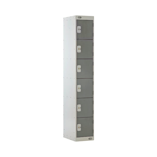 Six Compartment Locker 300x450x1800mm Dark Grey Door MC00069