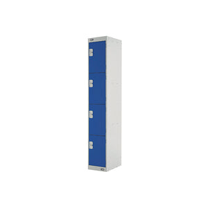 Four Compartment Express Standard Locker 300x450x1800mm Blue Door MC00160