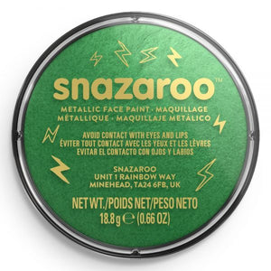 Snazaroo metallic face paint container on a white background