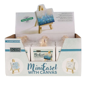 Mini Easel With Canvas Contents