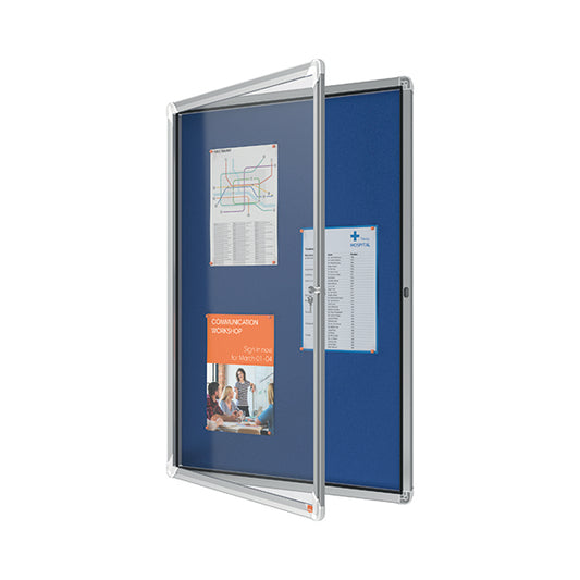 Nobo Premium Plus Felt Lockable Notice Board 9xA4 1902556