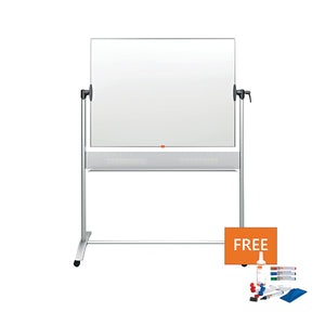 Nobo Steel Magnetic Mobile Whiteboard 1200x900mm 190129