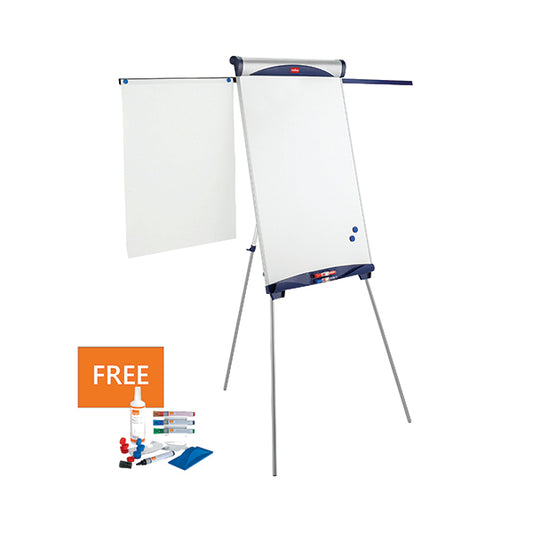 Nobo Shark Flipchart and Drywipe Easel Blue/Silver 1901918