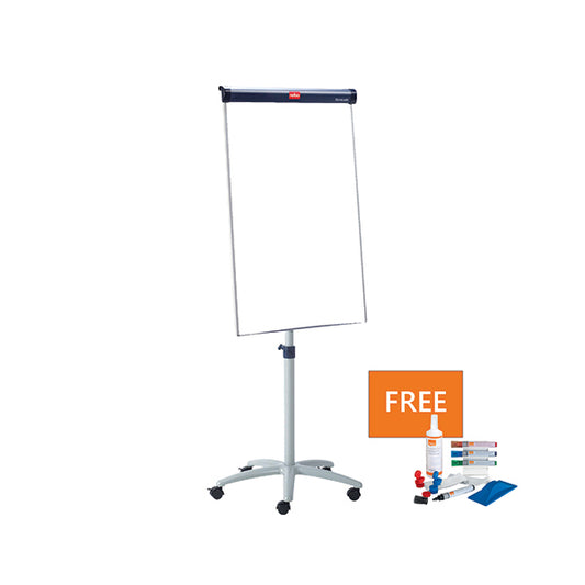 Nobo Barracuda Mobile Flipchart and Drywipe Easel Dark Blue 1902386