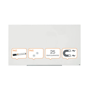 Nobo Impression Pro Glass Magnetic Whiteboard 1900 x 1000mm 1905178