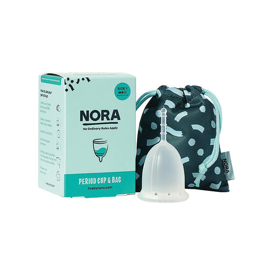 NORA REUSABLE PERIOD CUP/BAG SML PK8