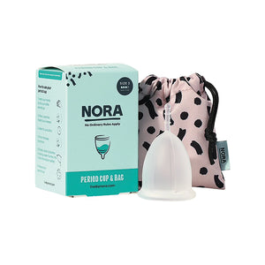 NORA REUSABLE PERIOD CUP/BAG LRG PK8