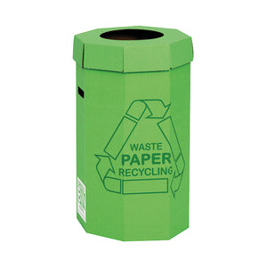 Acorn Cardboard Recycling Bin 60 Litre Green (Pack of 5) 402565