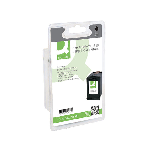 Q-Connect HP 62XL Inkjet Black Cartridge (Capacity: 12ml) C2P05AE