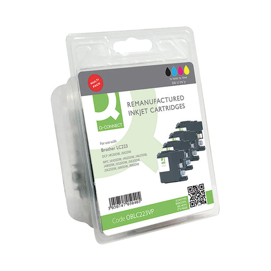 Q-Connect Brother LC223 Compatible Ink Cartridge CMYK Multipack LC223VALBP-COMP