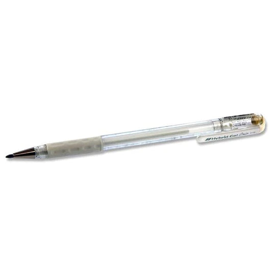 Pentel Hybrid Gel Grip K118 0.8mm Gel Pen - White